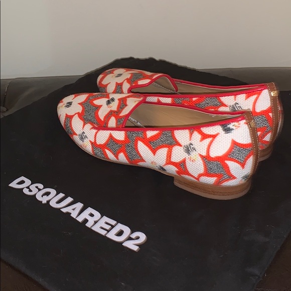 Dsquared Floral Ballerina Loafters - Picture 1 of 3